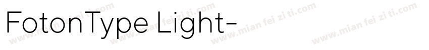 FotonType Light字体转换